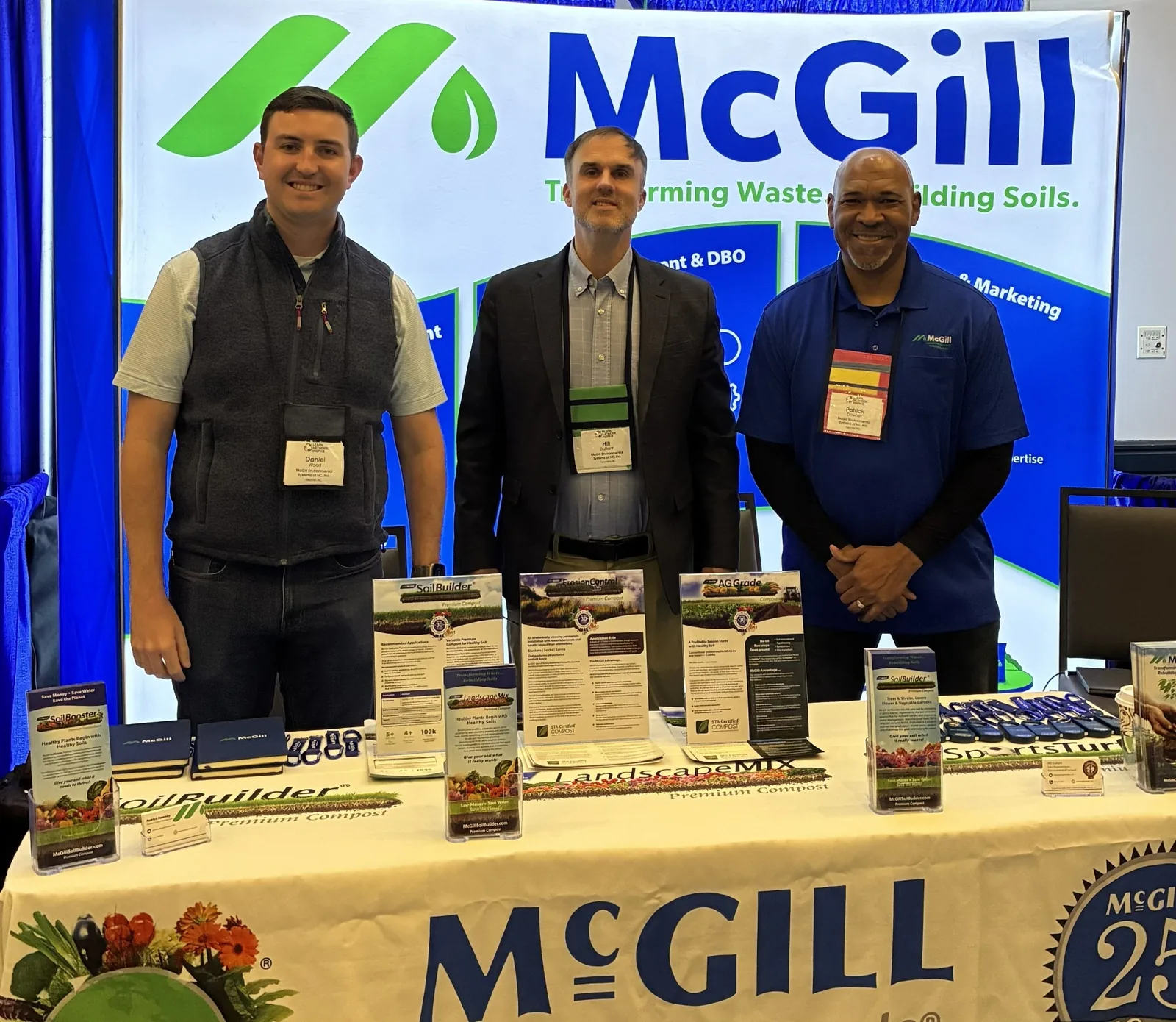McGill team at the SoilBuilder trade show booth