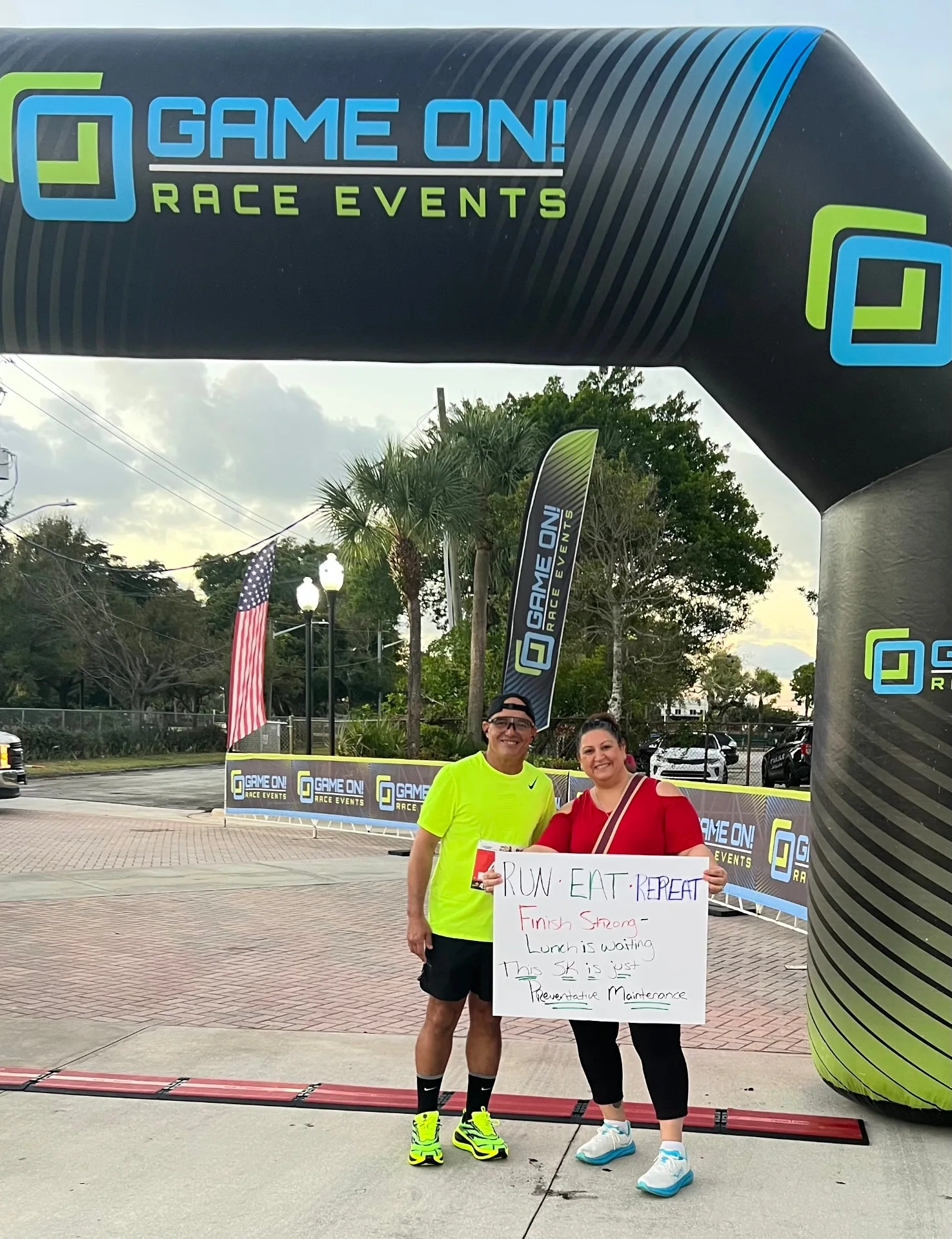 McGill team members at a community 5K race event